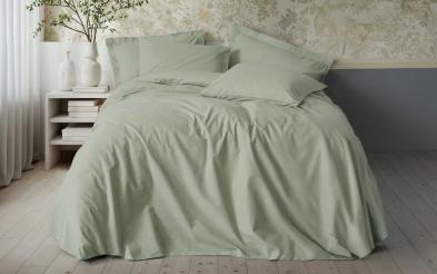 4 parts 200/220 cm; Ranforce 100% Cotton Bed linen Plain Sage 4 parts 200/220 cm; Ranforce 100% Cotton